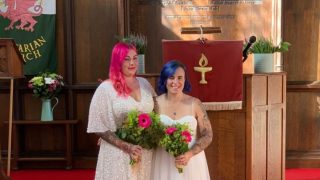 Wedding at Swansea Unitarian Church